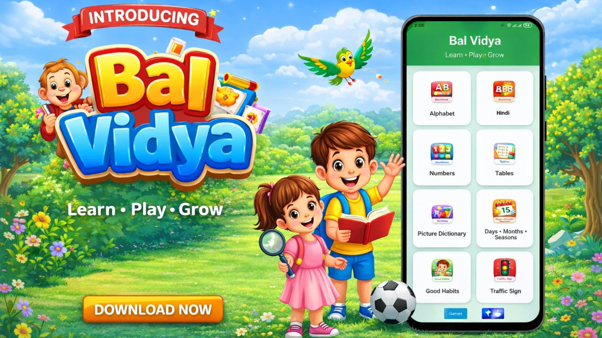 BalVidya – Kids Learning App